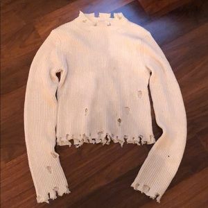 LF distressed sweater